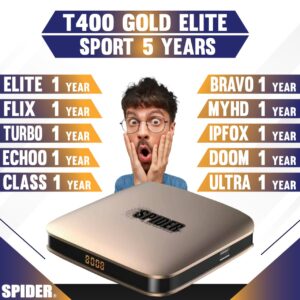 سبايدر الذهبي SPIDER T400 GOLD  مع عدة اشتراكات مجانية